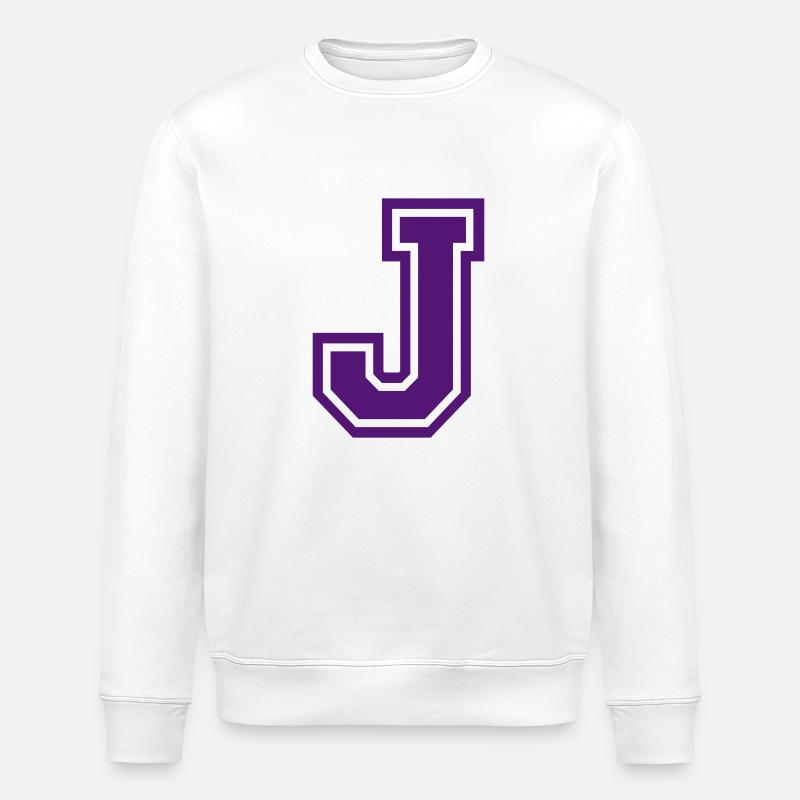 Buchstabe J - Stanley/Stella Unisex Bio-Sweatshirt ROLLER - Weiß