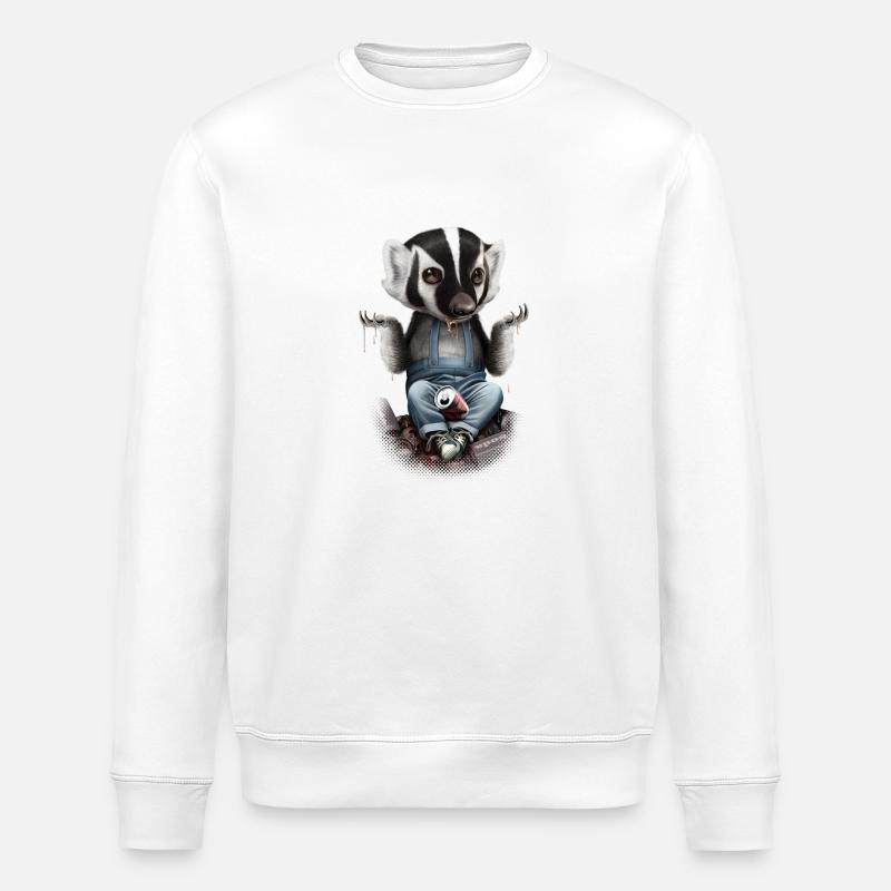 HONIGDACHS SORGEN NICHT - Stanley/Stella Unisex Bio-Sweatshirt ROLLER - Weiß