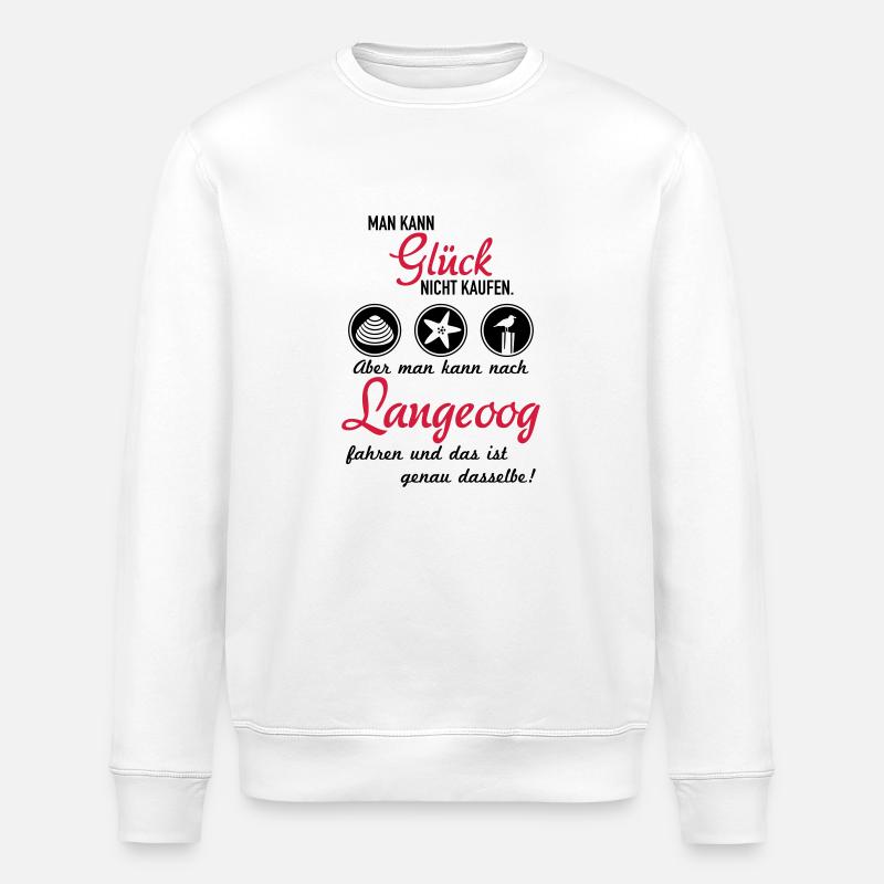 Glück Langeoog - Stanley/Stella Unisex Bio-Sweatshirt ROLLER - Weiß