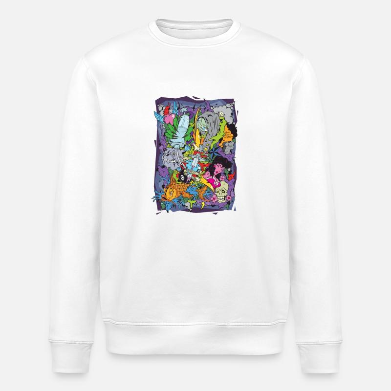 tattoo - Sweat bio ROLLER Stanley/Stella Unisexe - blanc