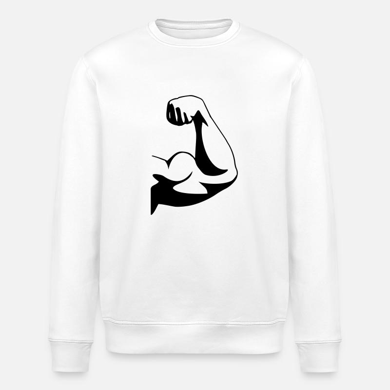 culturistes bras - Sweat bio ROLLER Stanley/Stella Unisexe - blanc