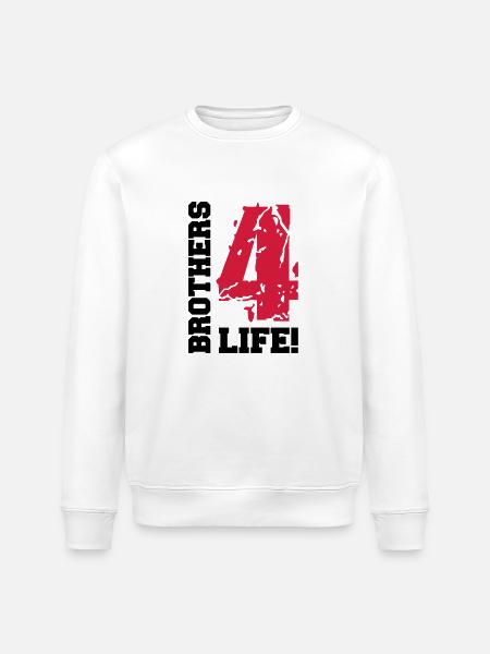 brothers_4_life_bv2 - Stanley/Stella ROLLER Unisex Organic Sweatshirt - white