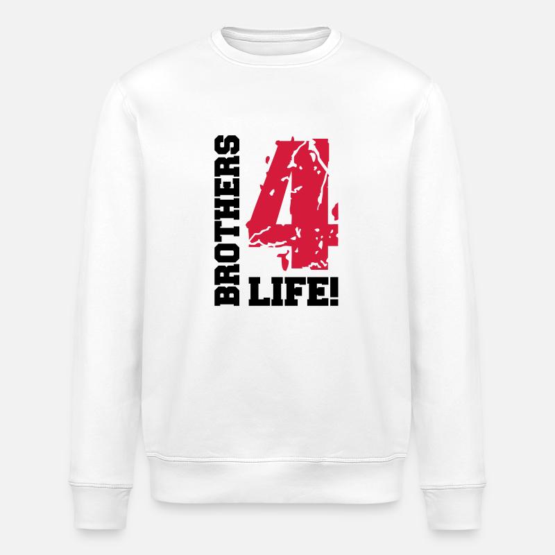 brothers_4_life_bv2 - Stanley/Stella Unisex Bio-Sweatshirt ROLLER - Weiß