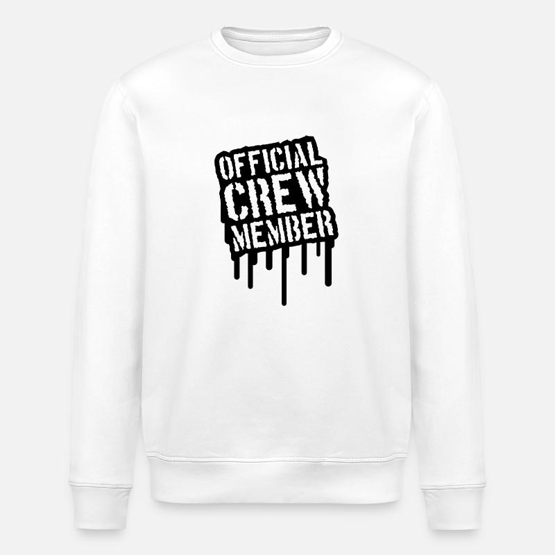 Official Crew Member Stamp Design - Stanley/Stella ROLLER Unisex Organic Sweatshirt - white