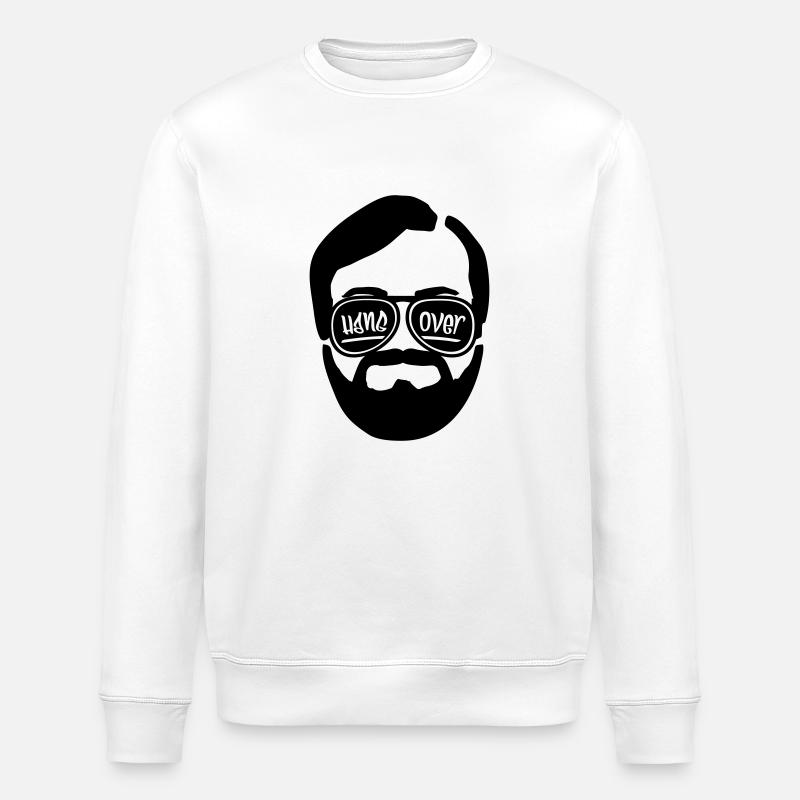 hang_over_man_f1 - Stanley/Stella Unisex Bio-Sweatshirt ROLLER - Weiß