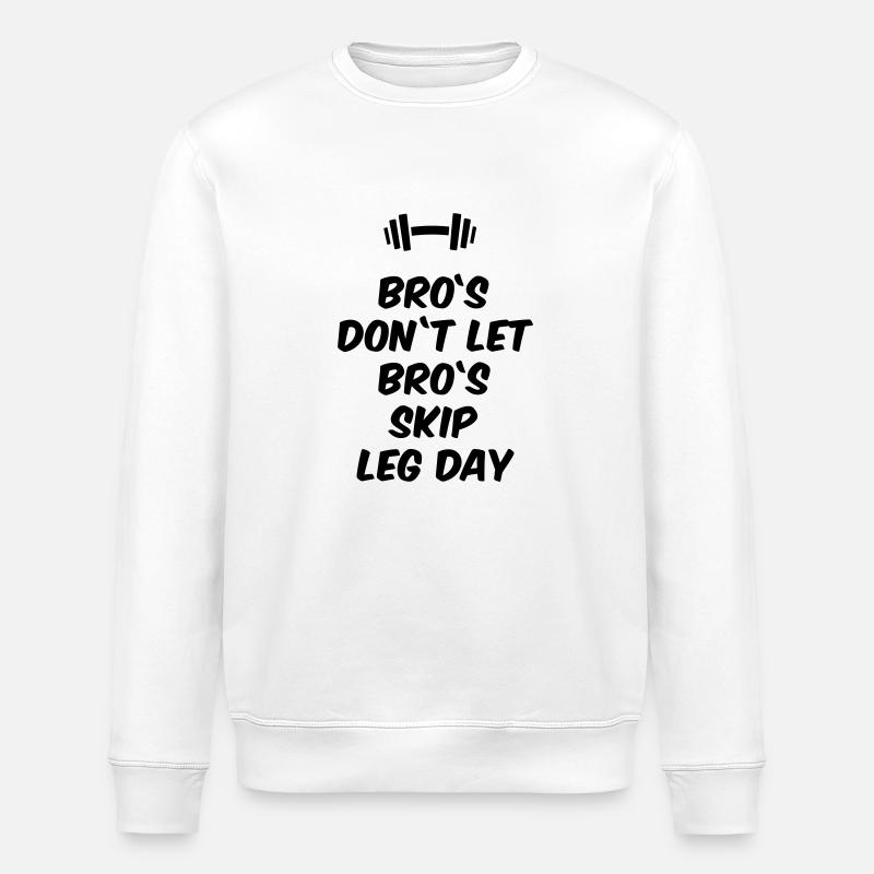 skip_leg_day_f1 - Stanley/Stella Unisex Bio-Sweatshirt ROLLER - Weiß