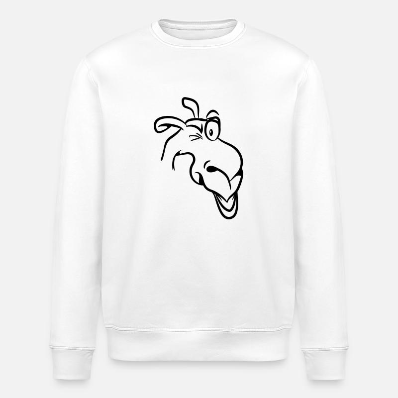 Camel witty - Stanley/Stella ROLLER Unisex Organic Sweatshirt - white