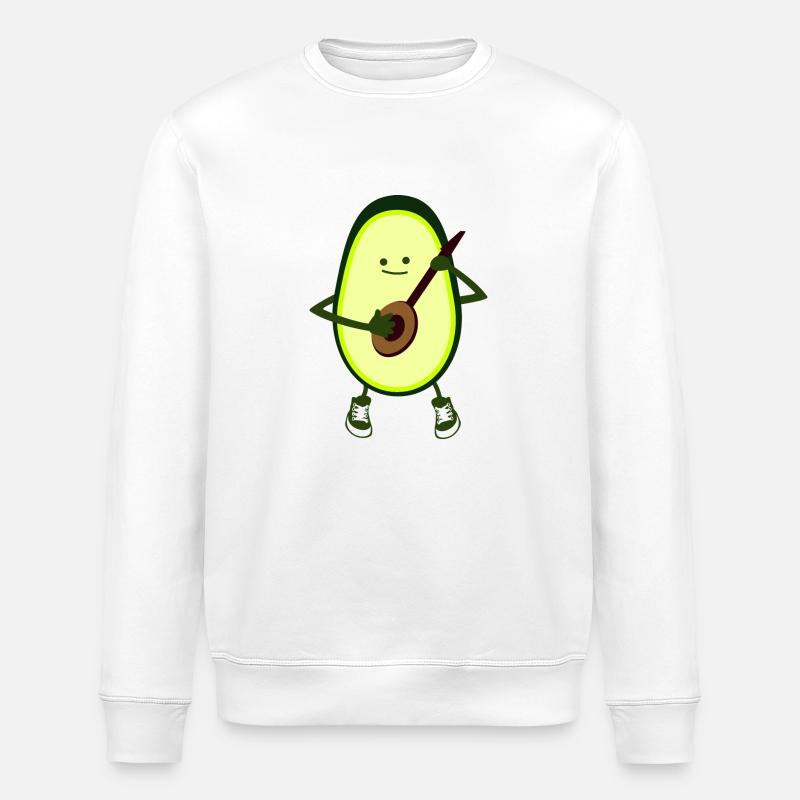 Acocado mit Gitarre - Stanley/Stella Unisex Bio-Sweatshirt ROLLER - Weiß