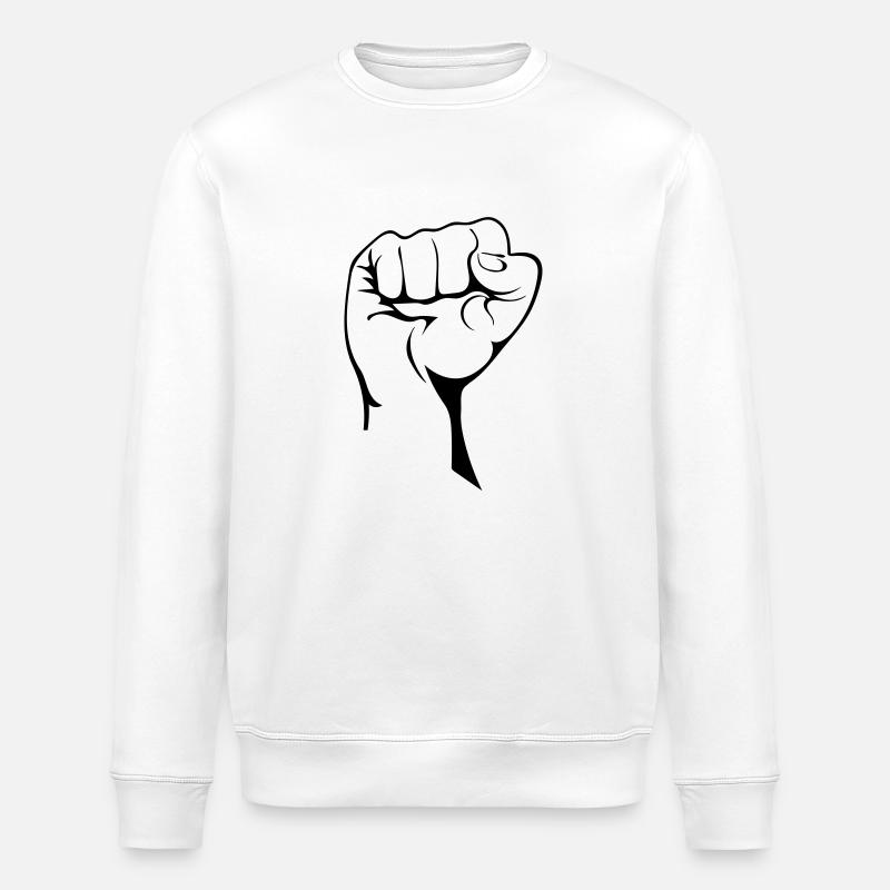 Le poing - Sweat bio ROLLER Stanley/Stella Unisexe - blanc