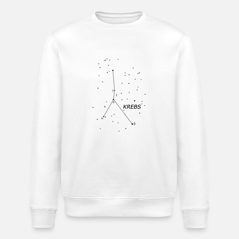 Tierkreiszeichen Sternbild Krebs - Stanley/Stella Unisex Bio-Sweatshirt ROLLER - Weiß