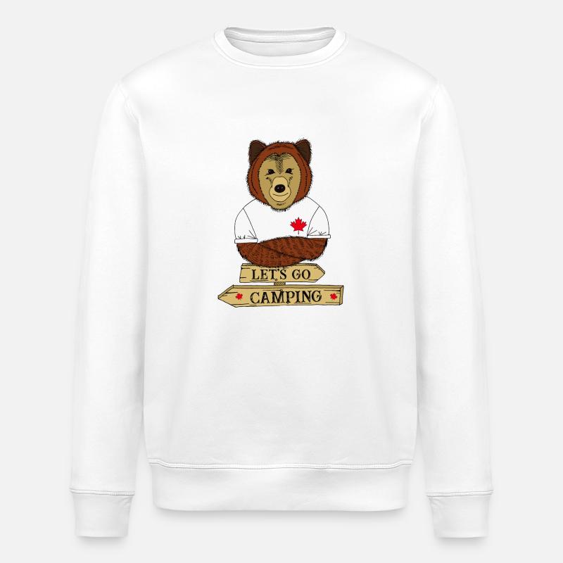 Canadian Camping let's go camping - Sweat bio ROLLER Stanley/Stella Unisexe - blanc