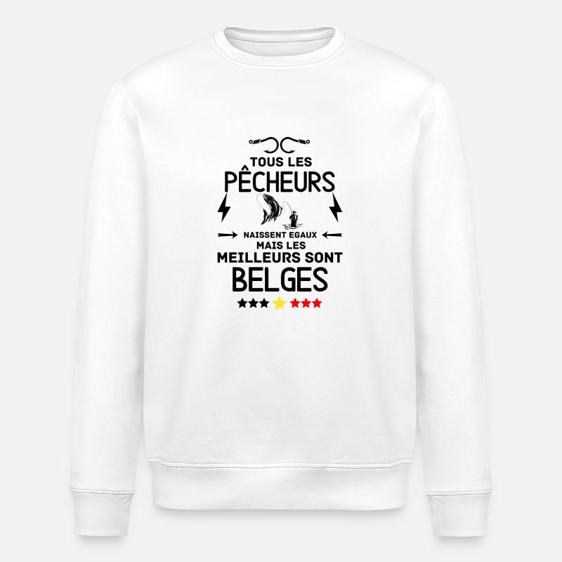 Meilleurs Pêcheurs Belges - Sweat bio ROLLER Stanley/Stella Unisexe - blanc