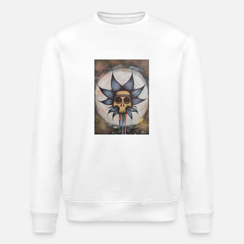 Rick's Skull - Stanley/Stella Unisex Bio-Sweatshirt ROLLER - Weiß