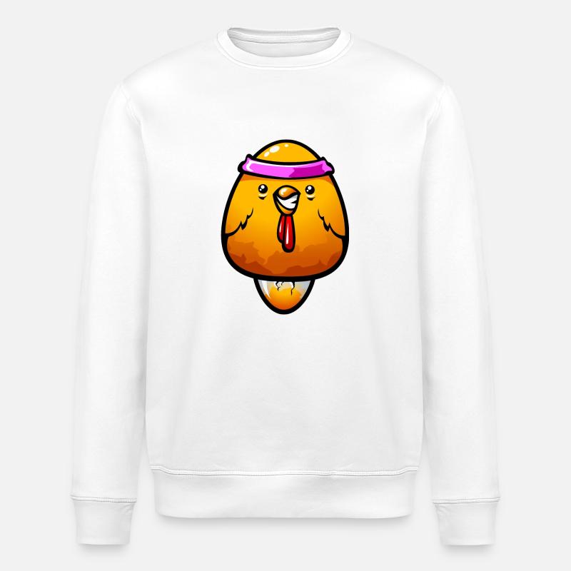 Samurai-Küken - Stanley/Stella Unisex Bio-Sweatshirt ROLLER - Weiß