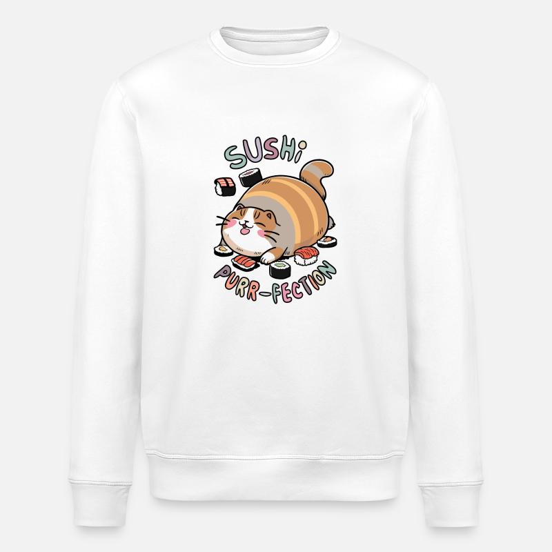 Suchi catl - Stanley/Stella Unisex Bio-Sweatshirt ROLLER - Weiß