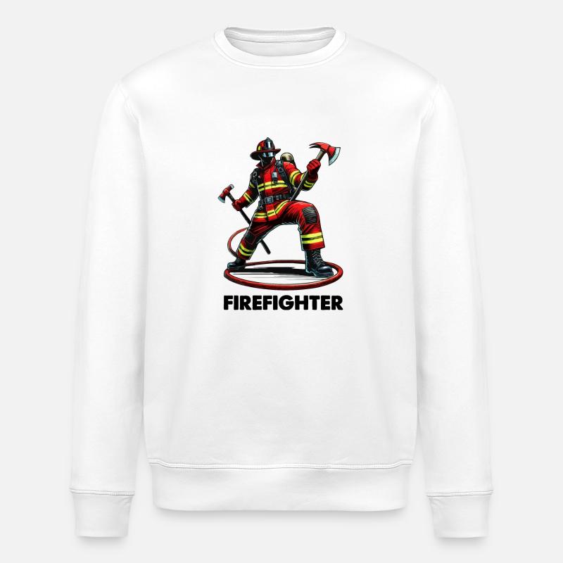Pompier Pompier - Sweat bio ROLLER Stanley/Stella Unisexe - blanc
