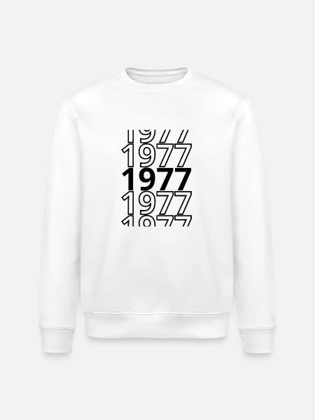 1977 1977 1977 - Stanley/Stella ROLLER Unisex Organic Sweatshirt - white