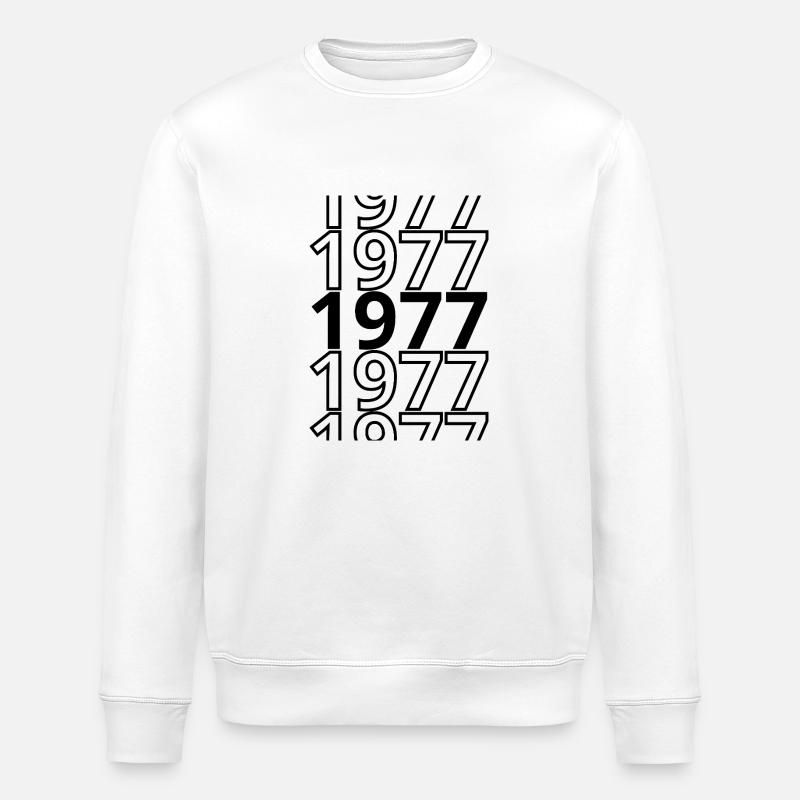 1977 1977 1977 - Stanley/Stella ROLLER Unisex Organic Sweatshirt - white