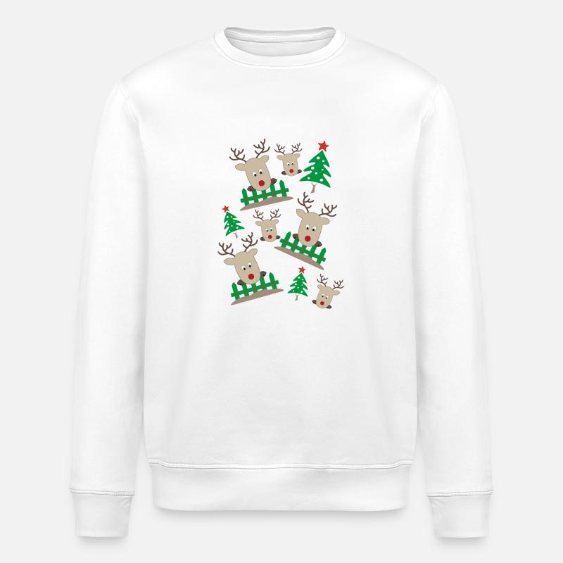 Noël - Sweat bio ROLLER Stanley/Stella Unisexe - blanc