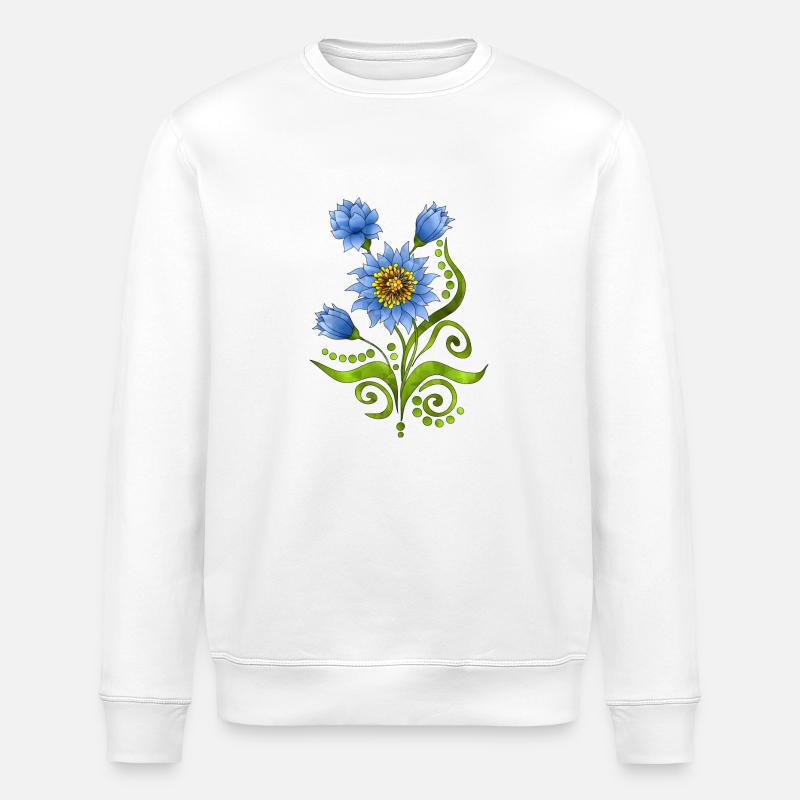 Blumen - Stanley/Stella Unisex Bio-Sweatshirt ROLLER - Weiß