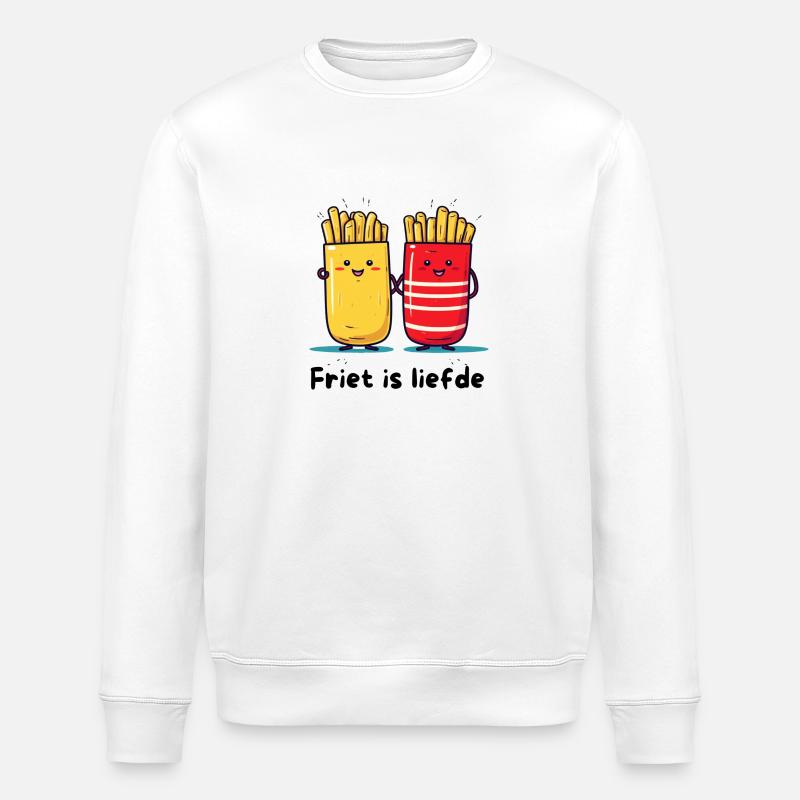 Friet is liefde - Sweat bio ROLLER Stanley/Stella Unisexe - blanc