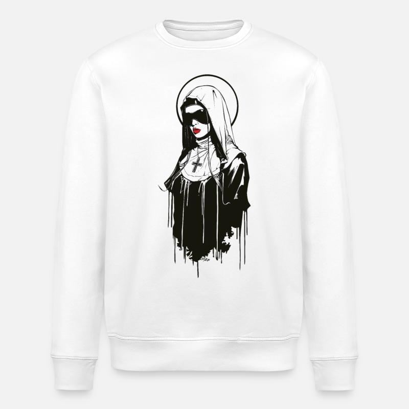 Nonne - Stanley/Stella Unisex Bio-Sweatshirt ROLLER - Weiß