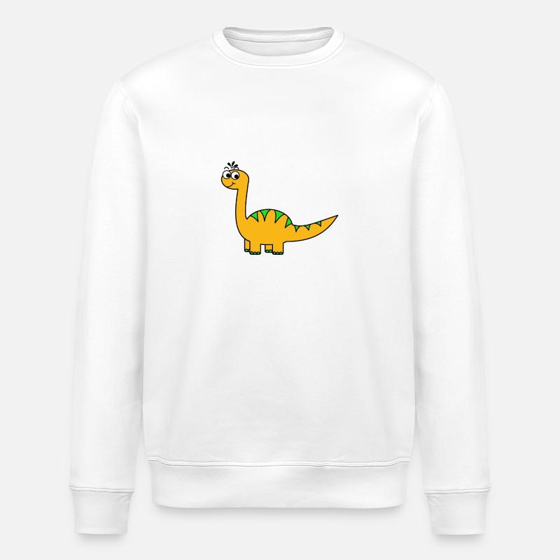 Dinosaur - Stanley/Stella ROLLER Unisex Organic Sweatshirt - white