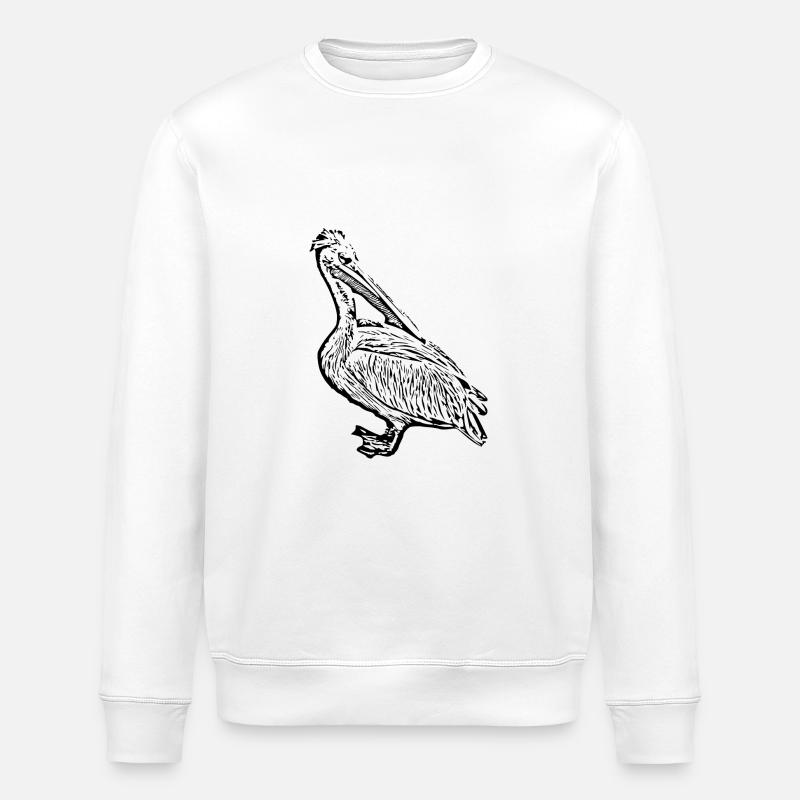 Pélicans Oiseaux Oiseaux Pelecanus - Sweat bio ROLLER Stanley/Stella Unisexe - blanc