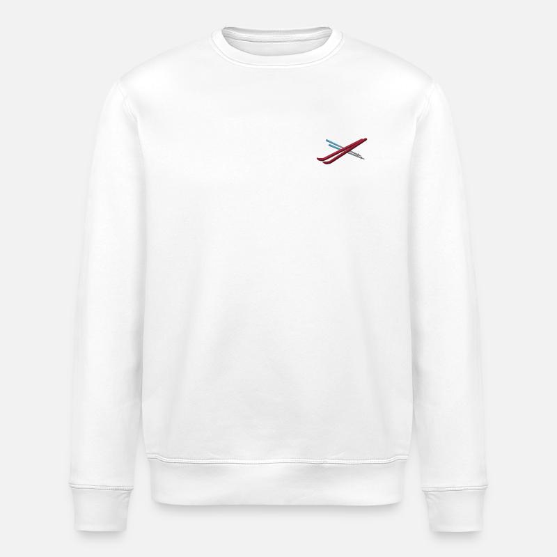 Ski bestickt - Stanley/Stella Unisex Bio-Sweatshirt ROLLER - Weiß