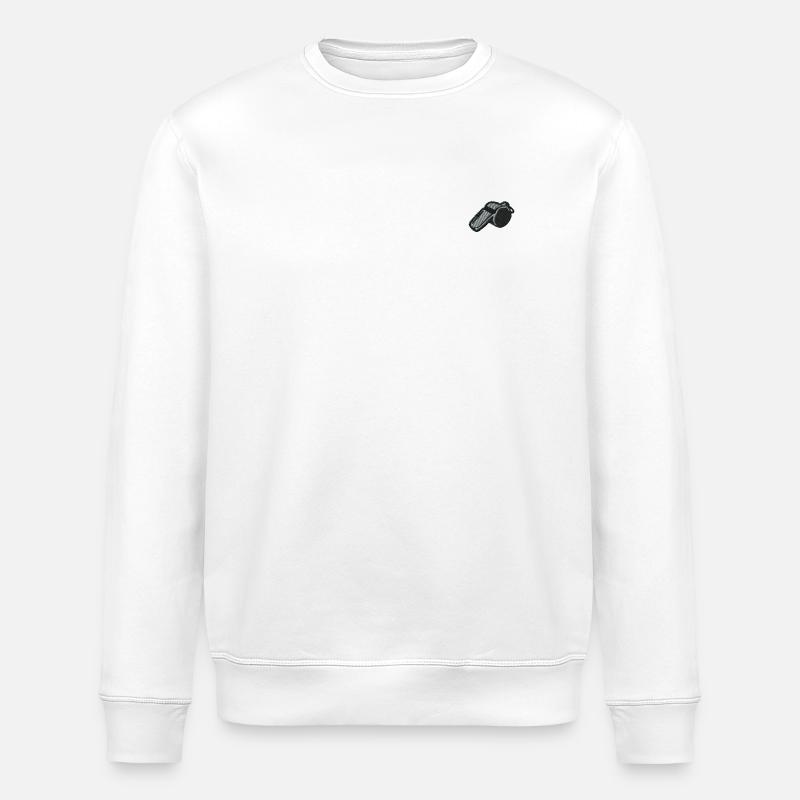 Pfeife bestickt - Stanley/Stella Unisex Bio-Sweatshirt ROLLER - Weiß