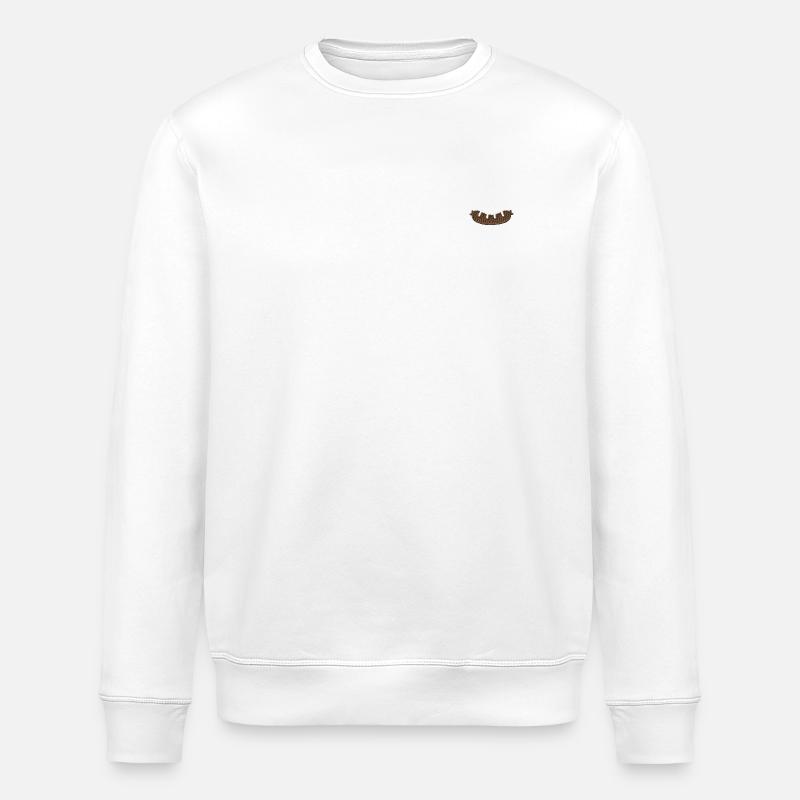 Bratwurst bestickt - Stanley/Stella Unisex Bio-Sweatshirt ROLLER - Weiß