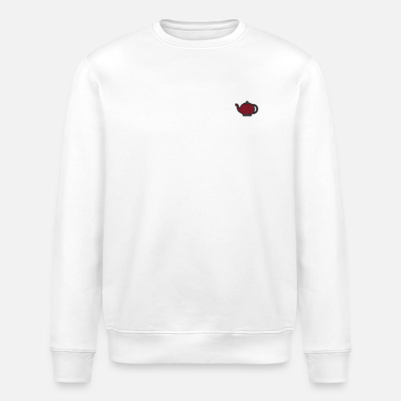 Teekessel bestickt - Stanley/Stella Unisex Bio-Sweatshirt ROLLER - Weiß