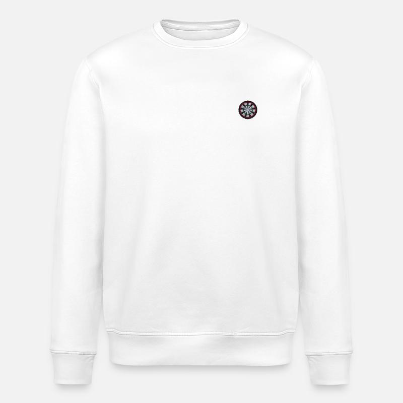 Cible de fléchettes brodée - Sweat bio ROLLER Stanley/Stella Unisexe - blanc