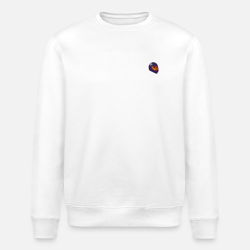 Schädel mit Helm - Stanley/Stella Unisex Bio-Sweatshirt ROLLER - Weiß