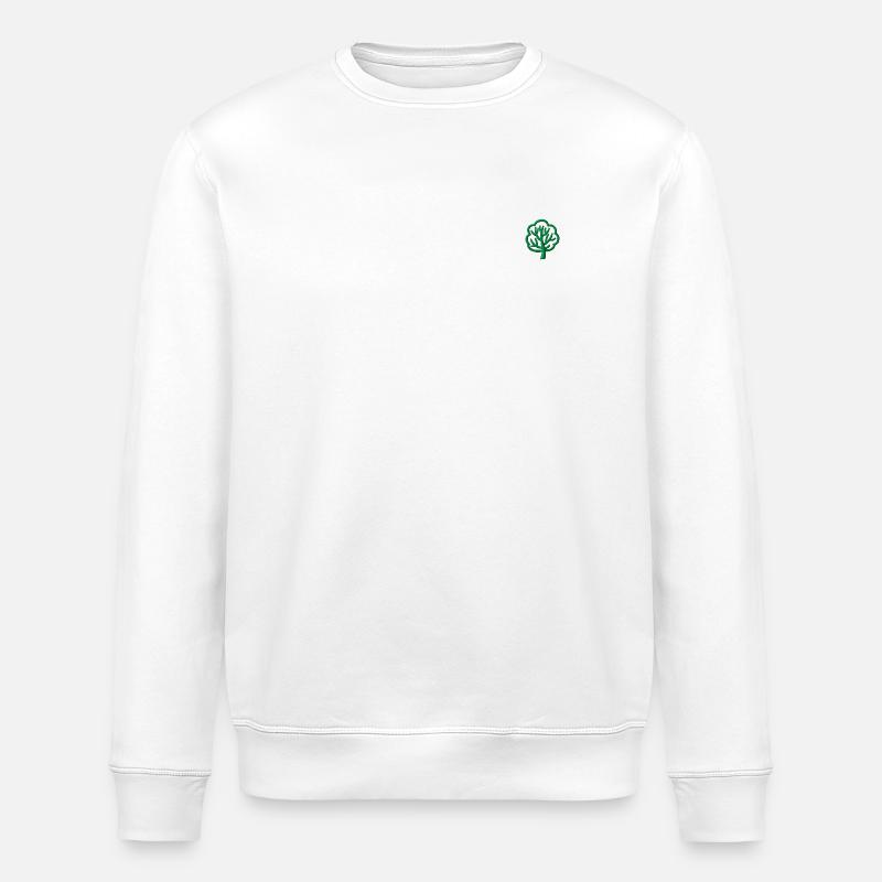 Baum bestickt - Stanley/Stella Unisex Bio-Sweatshirt ROLLER - Weiß