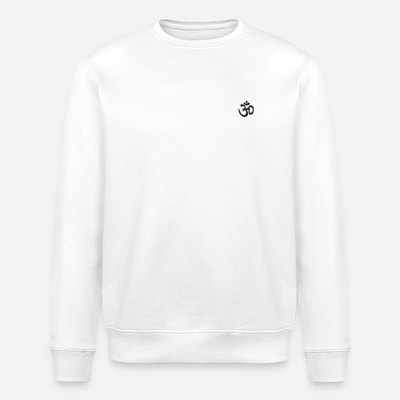 Om Symbol - Stanley/Stella Unisex Bio-Sweatshirt ROLLER - Weiß