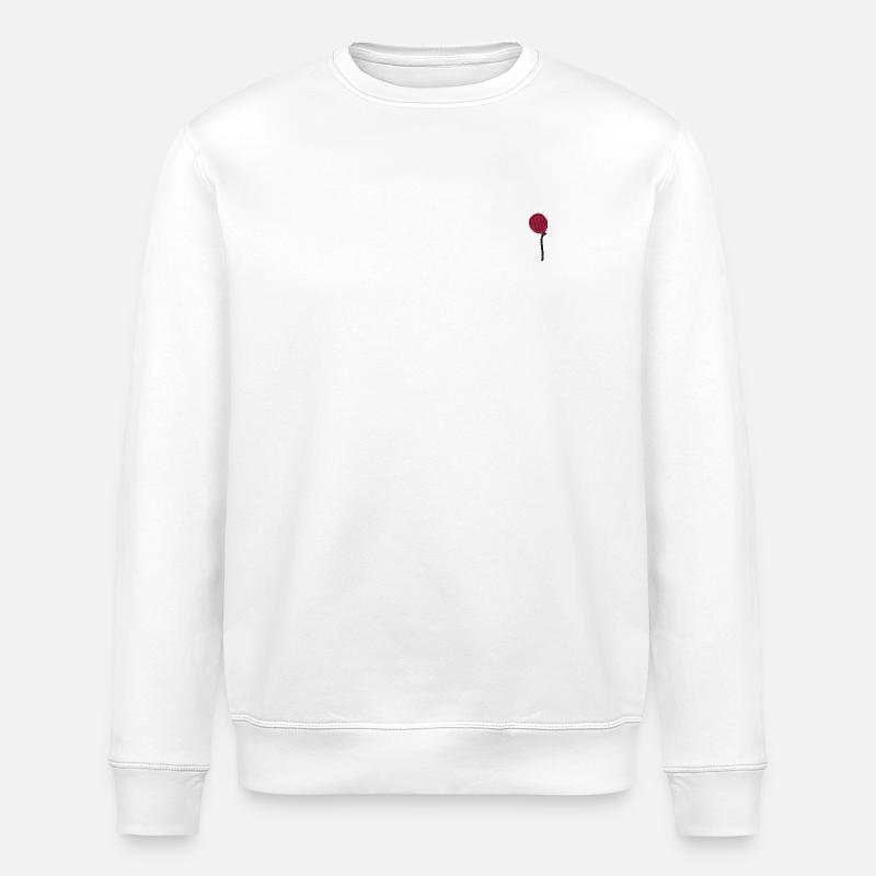 Luftballon bestickt - Stanley/Stella Unisex Bio-Sweatshirt ROLLER - Weiß