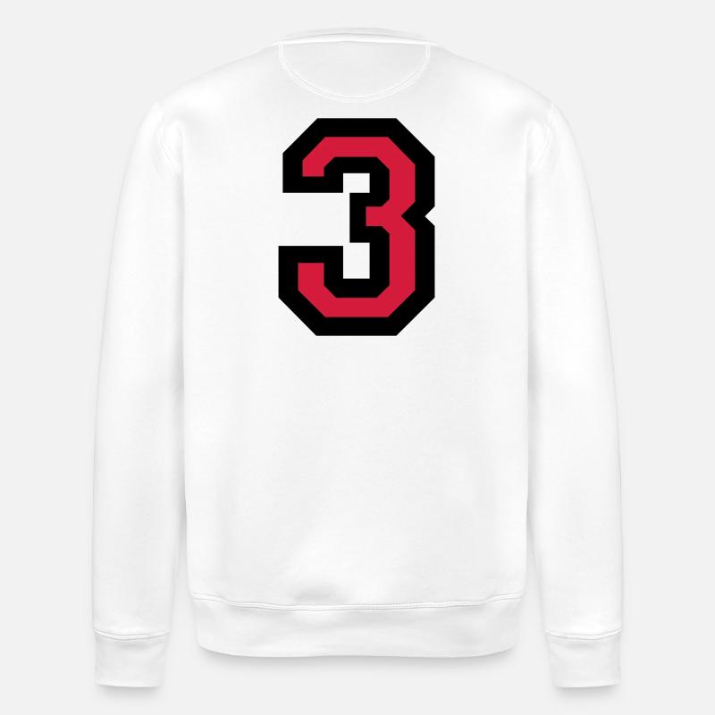 Numéro trois - Le numéro 3 - Sweat bio ROLLER Stanley/Stella Unisexe - blanc