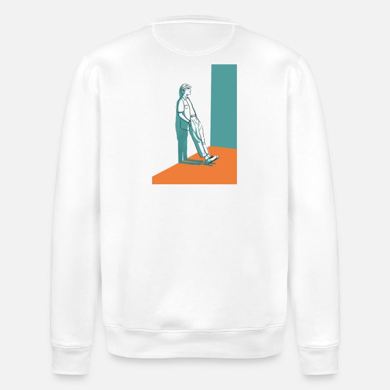Urbane Silhouette - Stanley/Stella Unisex Bio-Sweatshirt ROLLER - Weiß