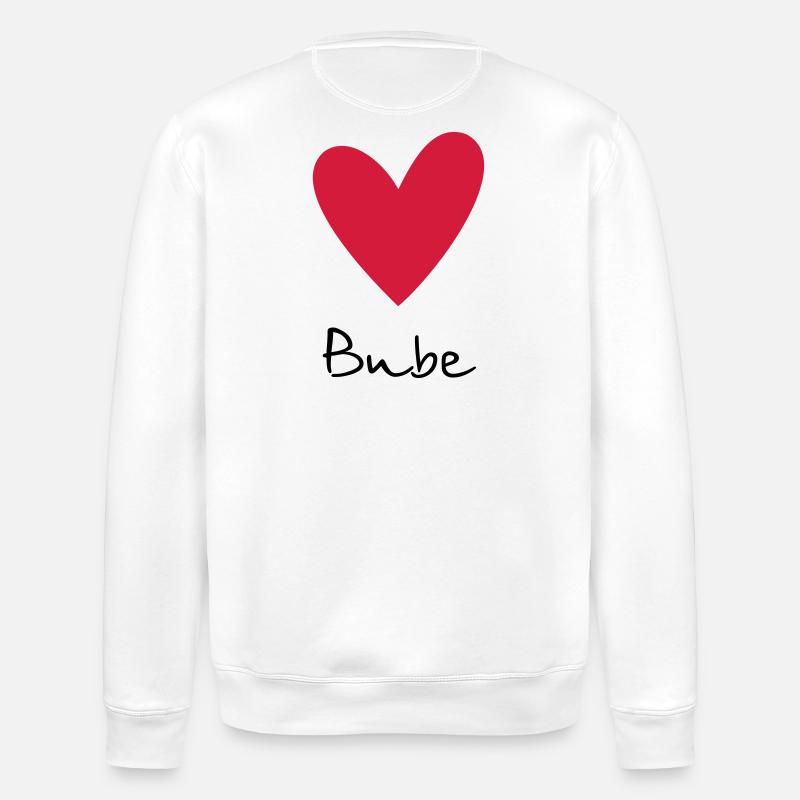 Herz Bube Herzbube Geschenk - Stanley/Stella Unisex Bio-Sweatshirt ROLLER - Weiß