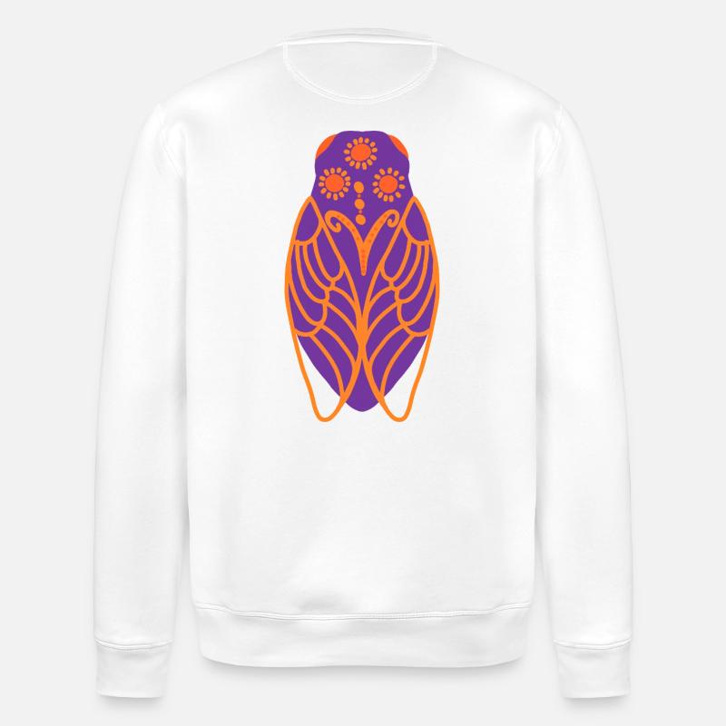 Sunny cicada - Stanley/Stella ROLLER Unisex Organic Sweatshirt - white
