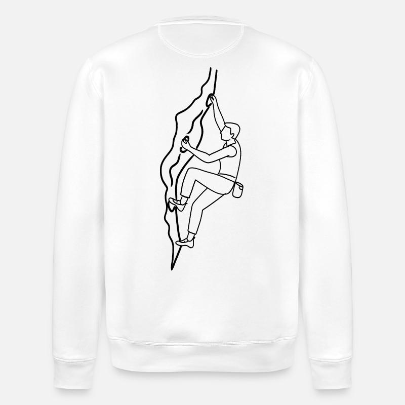 Mann auf kletterwand - Stanley/Stella Unisex Bio-Sweatshirt ROLLER - Weiß