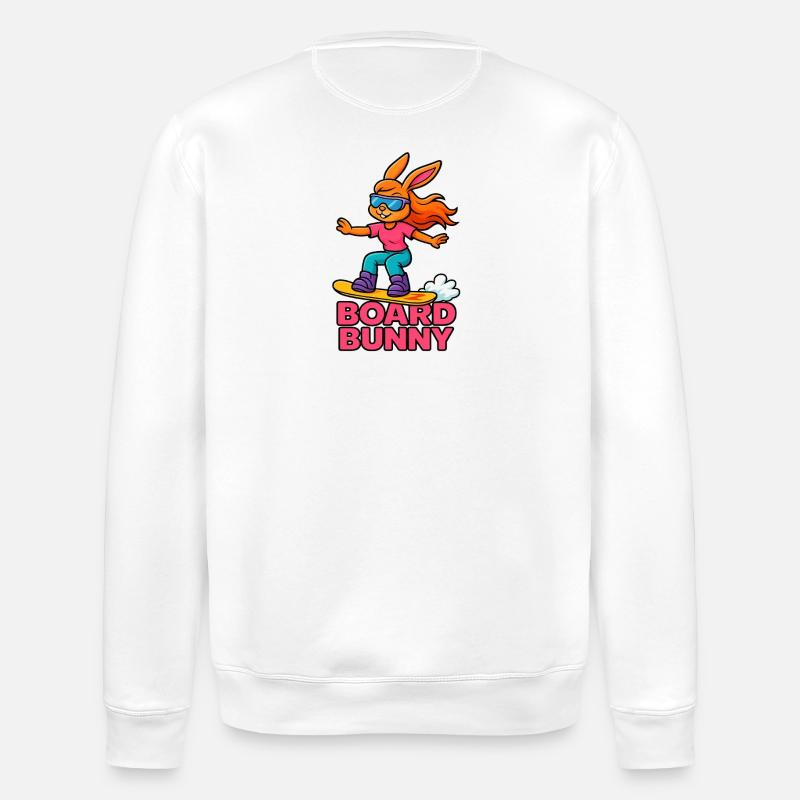 Board Bunny Surf Vibe - Stanley/Stella Unisex Bio-Sweatshirt ROLLER - Weiß