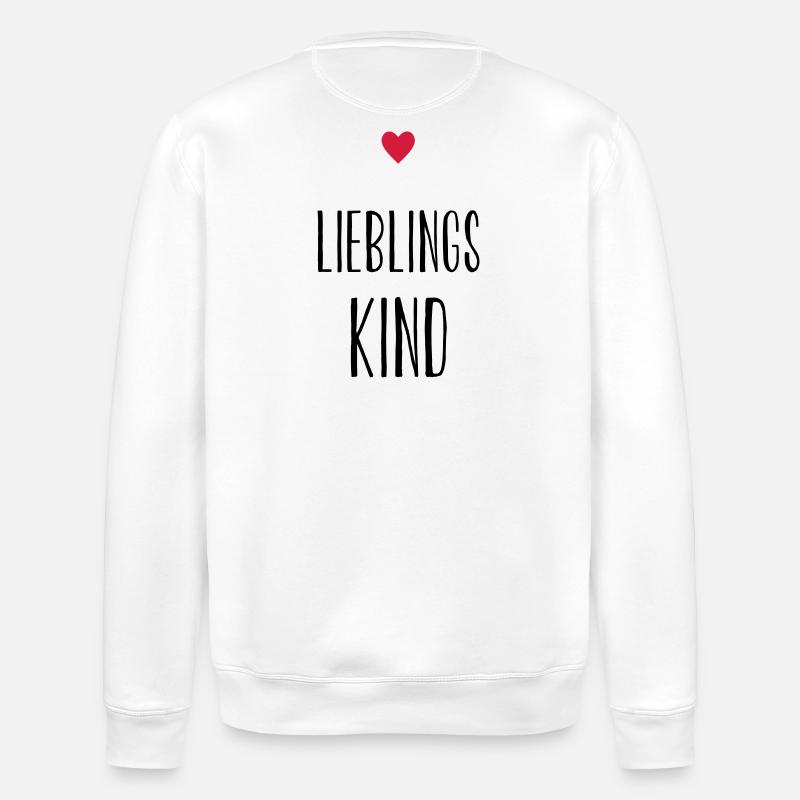 Kind Lieblingskind Herz Geschenk Geschenkidee - Stanley/Stella Unisex Bio-Sweatshirt ROLLER - Weiß