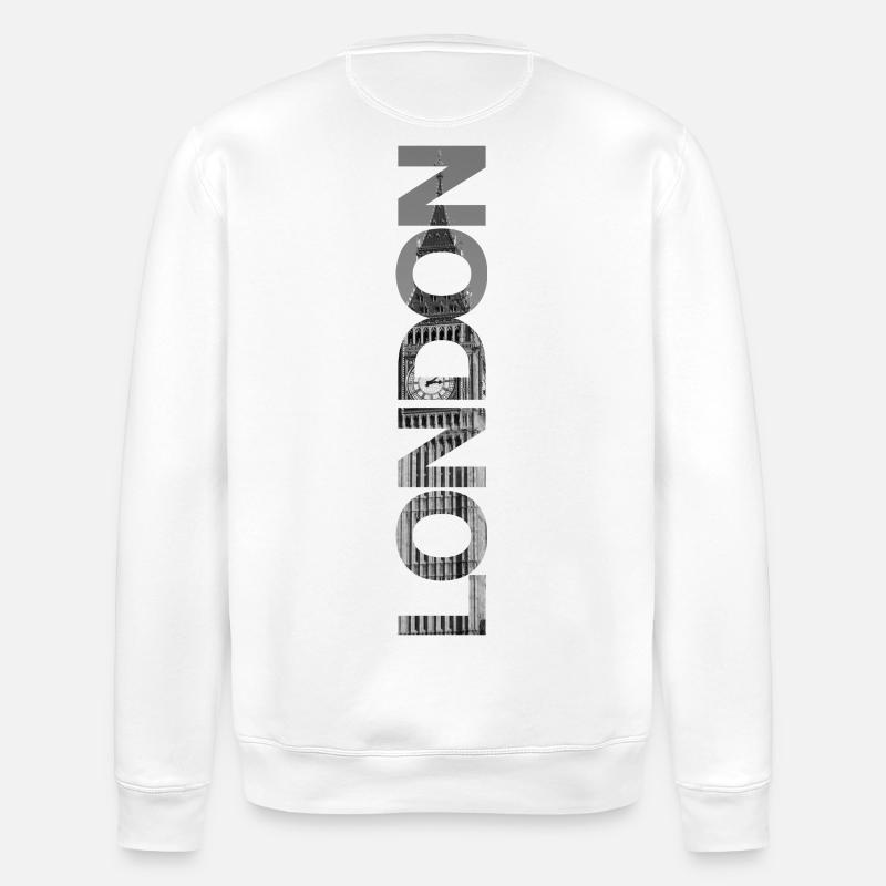 Cadeau Londres Big Ben - Sweat bio ROLLER Stanley/Stella Unisexe - blanc