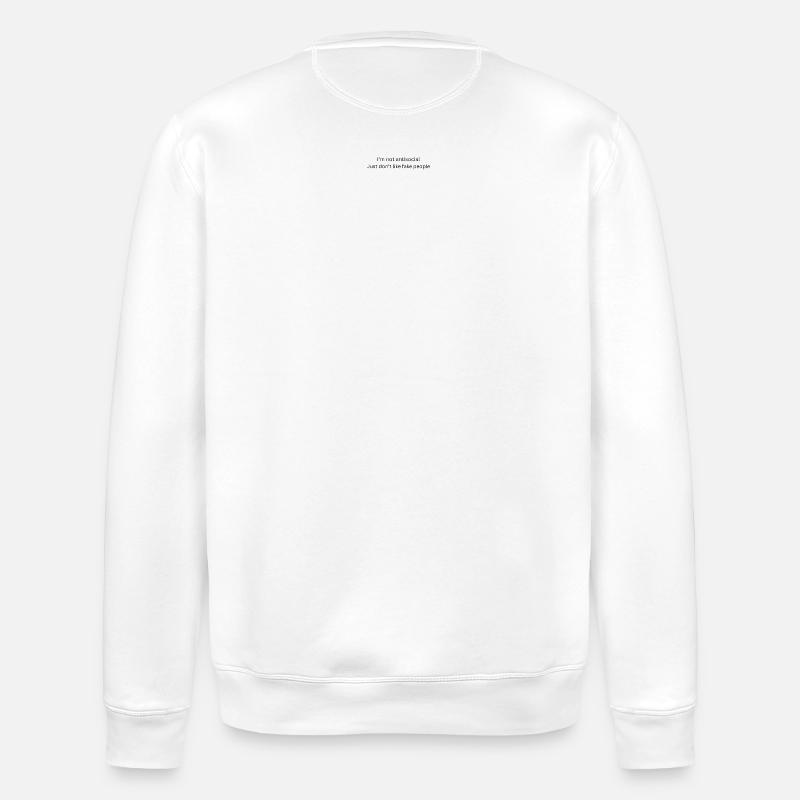 Geometrisches Pflanzenmuster in Erdtönen - Stanley/Stella Unisex Bio-Sweatshirt ROLLER - Weiß