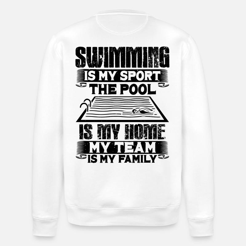 Cadeau de nageurs de natation - Sweat bio ROLLER Stanley/Stella Unisexe - blanc