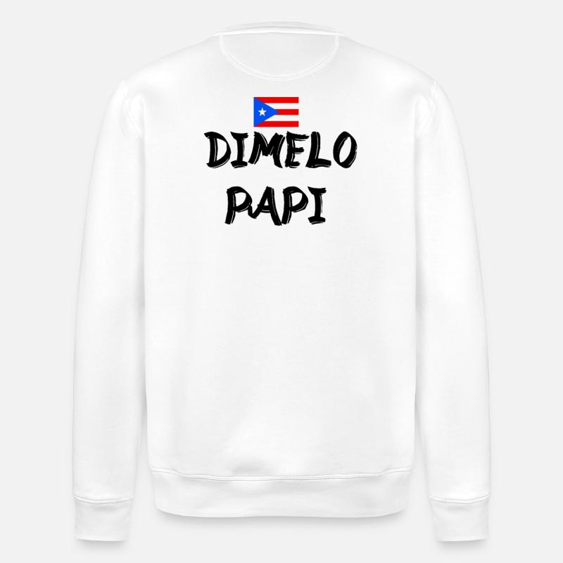 Dimelo Papi Latino - Stanley/Stella ROLLER Unisex Organic Sweatshirt - white