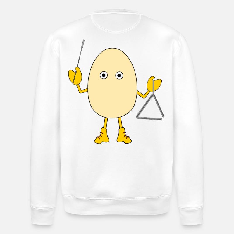 Triangle Egghead - Stanley/Stella ROLLER Unisex Organic Sweatshirt - white