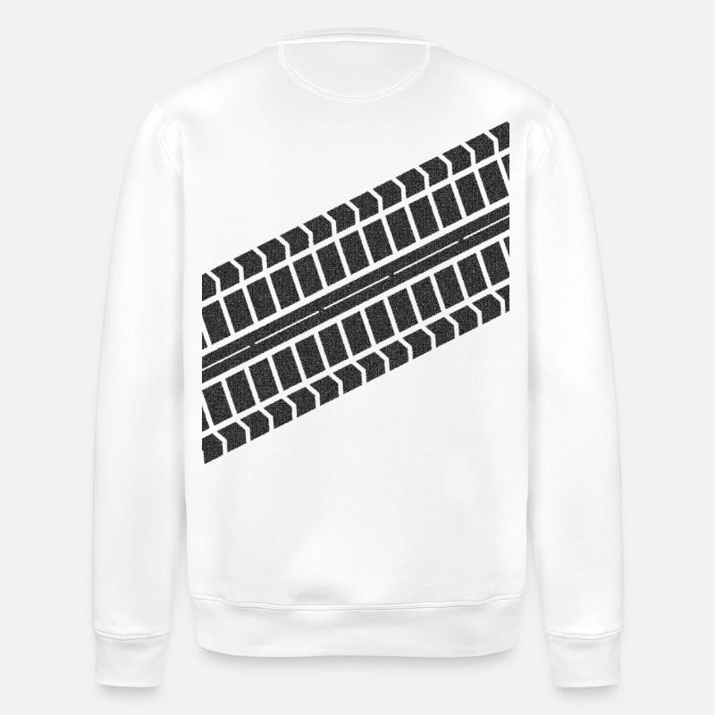 Reifenabdruck - Stanley/Stella Unisex Bio-Sweatshirt ROLLER - Weiß